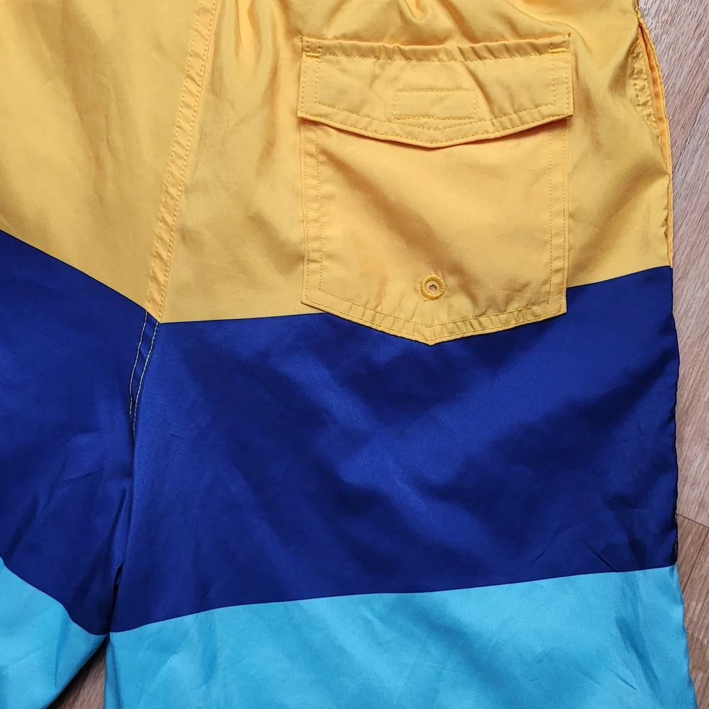 Club Room Color Block Swim Trunks Size Medium - Picture 4 of 5